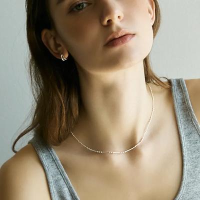 [Worn by Karina, Sana, and Shotaro] Silver 925 Freckle Triple Necklace