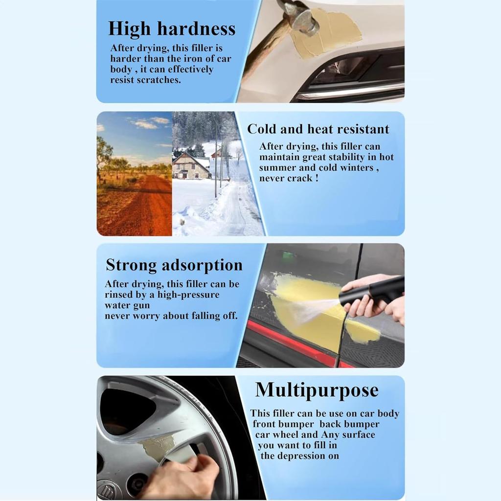 Car Deep Scratch Repair Kit, Body Scraping Putty Repair Fill Kit Car Primer Deep