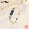 925 Sterling Silver 18K Gold Emerald Ring for Women Fashion Jewelry Accessories Gift