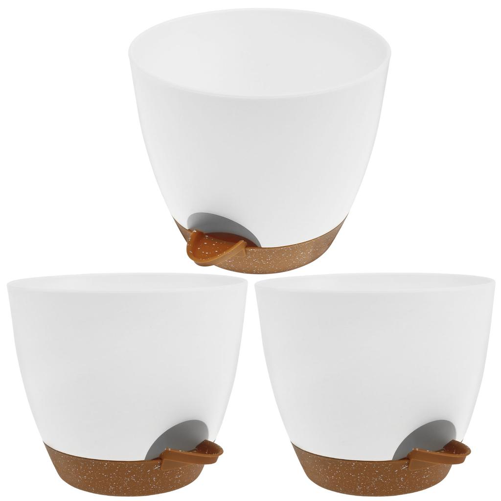 3 шт. Квітковий горщик з автополивом Гідропоніка Горщик для рослин з резервуаром Пластиковий автоматичний водопоглинач для кімнатних рослин Бавовняна мотузка