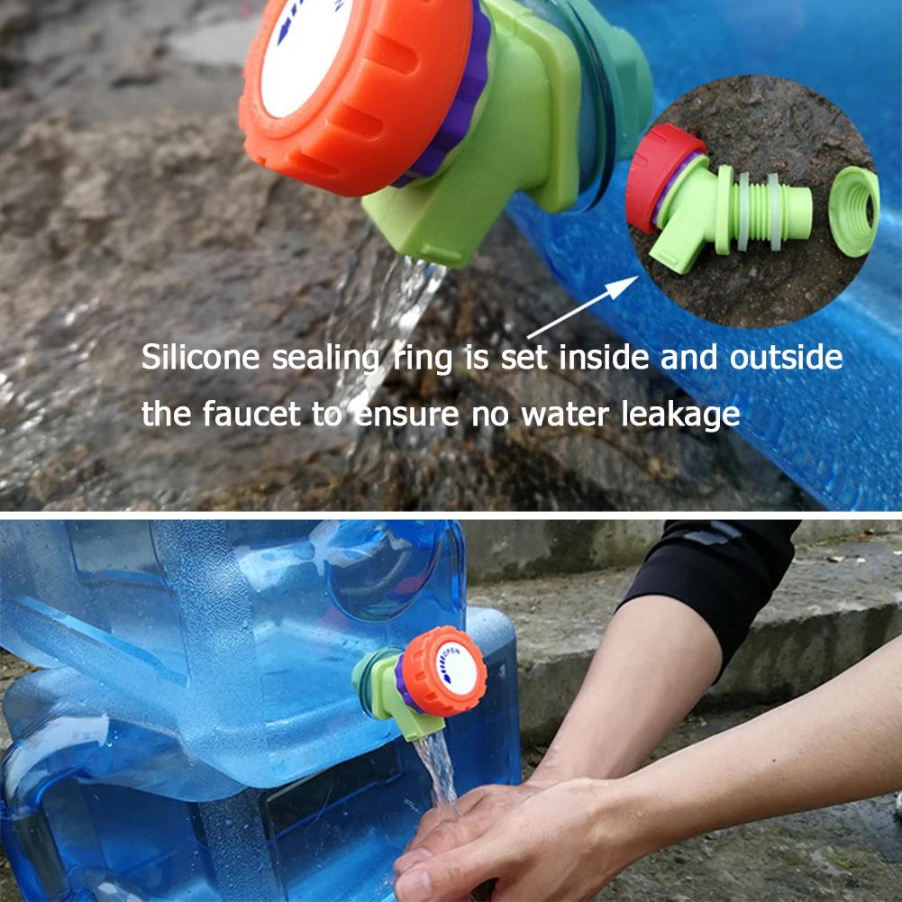 5/7.5/8/10/12/15L Capacity Outdoor Water Bucket Portable Driving Water Tank Container with Faucet for Camping Picnic Hiking