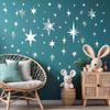 Star Wall Decals 78 Pieces 2D Removable Ornament Wall Decor Stickers For Ceiling Bedroom Study Room Living Room Christmas