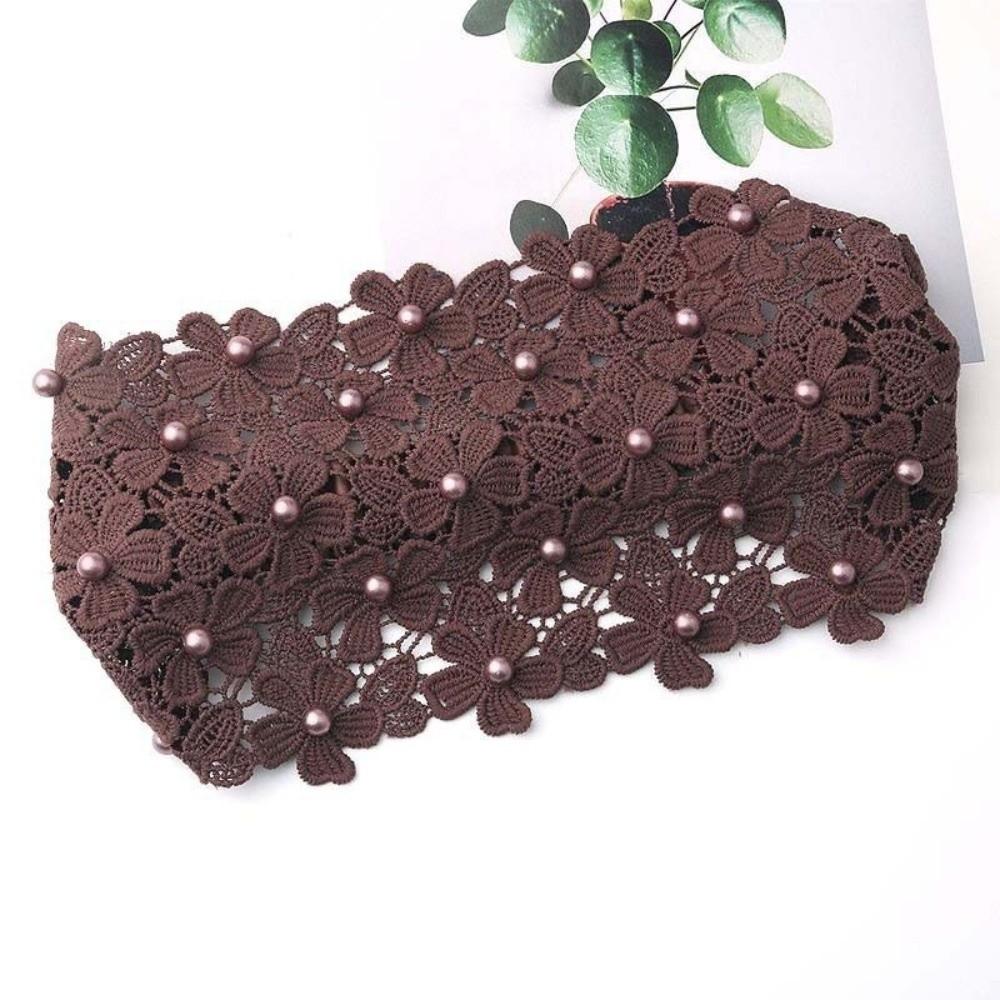 Non-slip Wide Hair Bands Hollow Hair Hoop Fashion Pearl Headband  for Women
