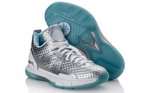 Li Ning WOW 5 Way Of Wade 5 Comfortable Non slip Lightweight Low top Basketball Shoes Men's Silver White ABAL047-35