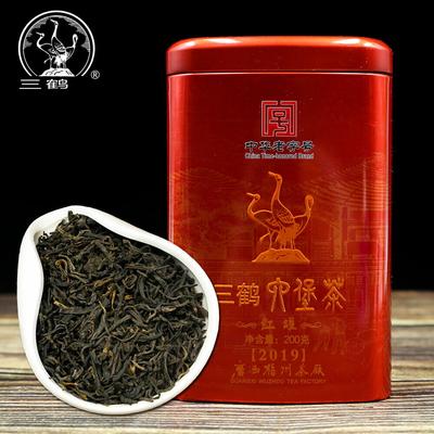 Drei Kraniche Sanhe 2019 Liu Bao Tee Dunkler Tee Heicha Wuzhou Tees Rotes Glas 200g