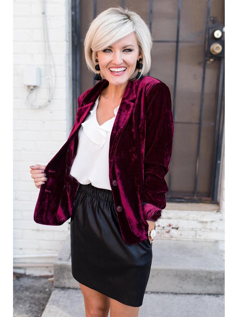 2024 Autumn Women's Gold Velvet Slim Fit Blazer - European & American Style Long Sleeve Casual Outerwear