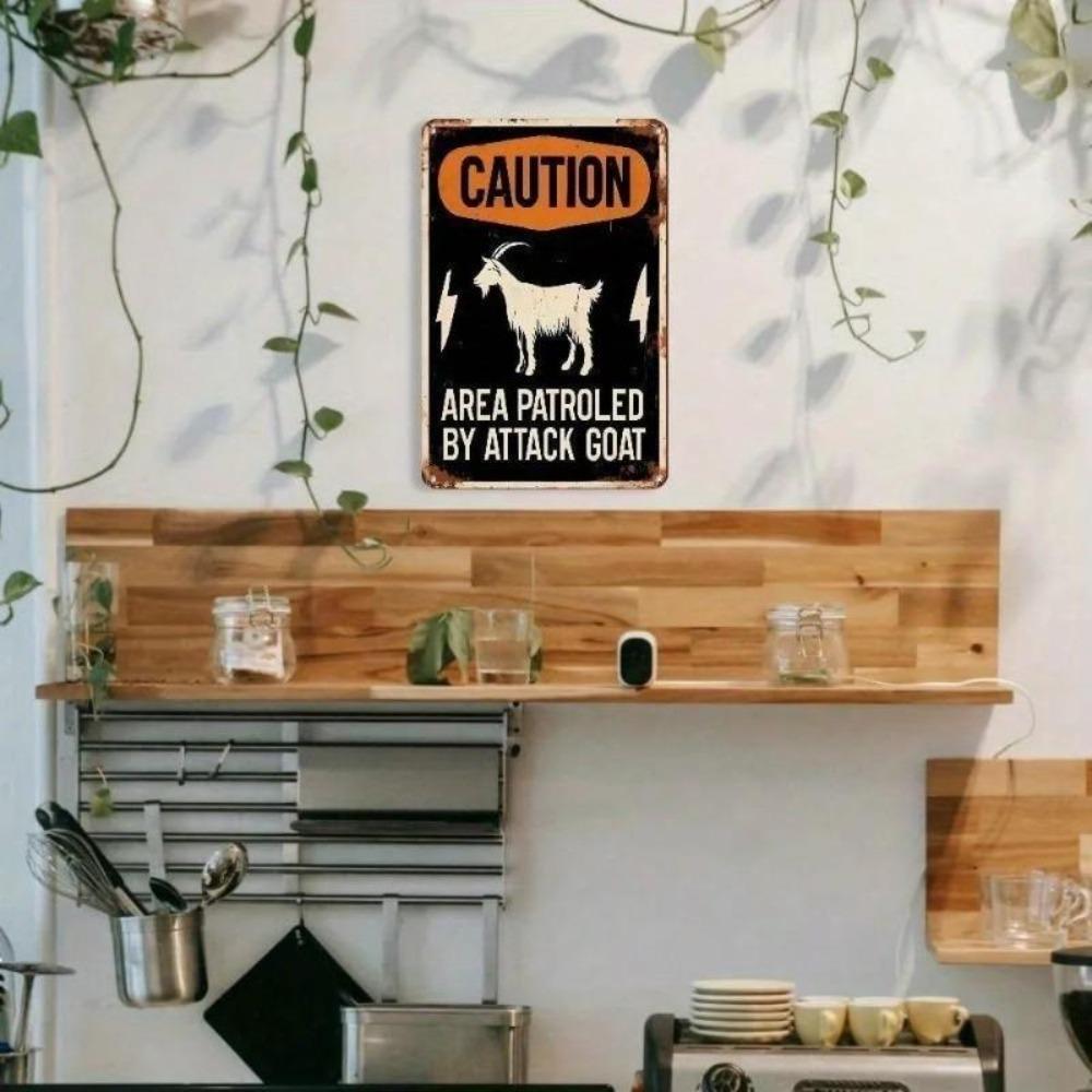 Vintage Faded Goat Tin Metal Sign Man Cave Garage Pub Bar Wall Art Decor 8x12 Rustic Humorous