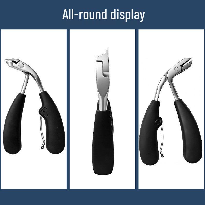 Stainless Steel Nail Clippers Set with Large Opening & Anti-Splash Design
