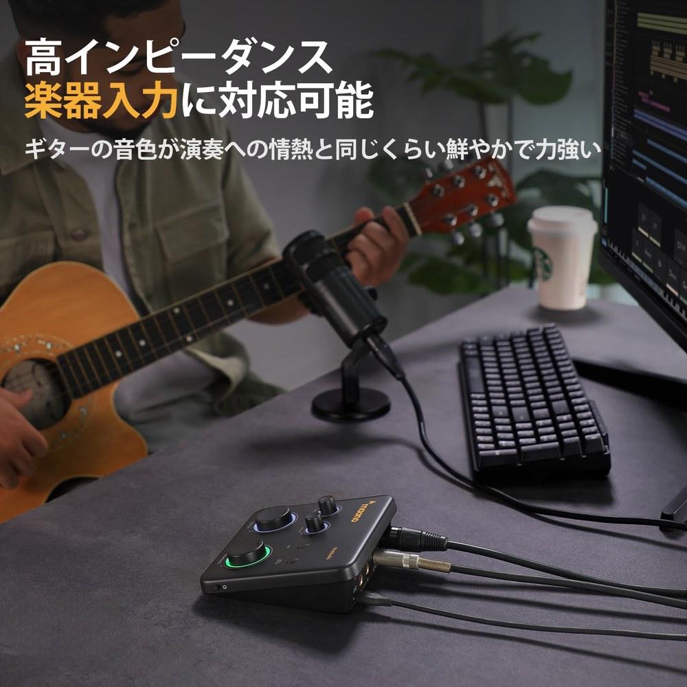 Maono Audio Interface Mixer PS22-LITE XLR Input Routing DAW Instrument PC Smartphone Headphone Compatible Music Production Home Studio Streaming