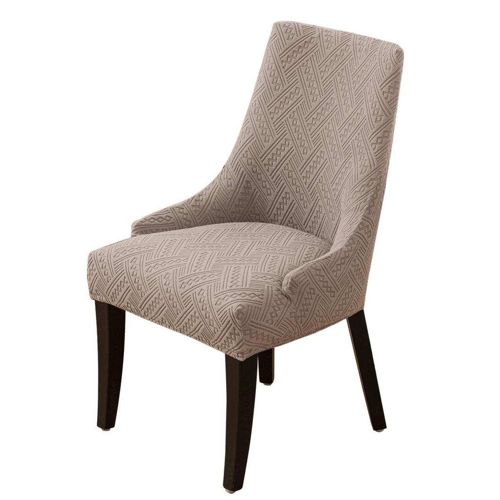 Solid Color Knitted Jacquard Chair Cover for Banquet and Home Decor, Fits Irregular Armchairs