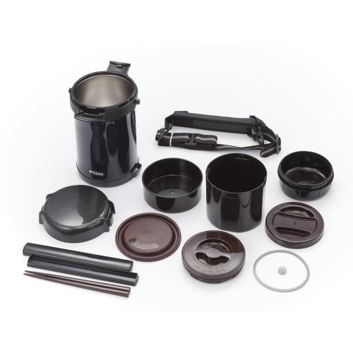 Izolovaná krabička na oběd Tiger Thermos, Nerezová ocel, Pojme přibližně 4 misky rýže, Uhlově šedá, LWU-A201-HD