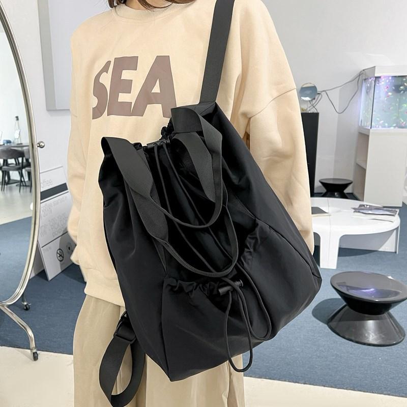 Schoolbag Sports Fitness Drawstring Yoga Backpack Men's and Women's Multifunctional Waterproof Lightweight Nylon Shoulder Bag Hiking Bag