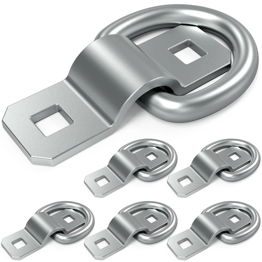IRENPORU 6pcs 3/8" D-Ring Heavy Duty Truck Tie Down Anchor Steel 6000lb Tie Down