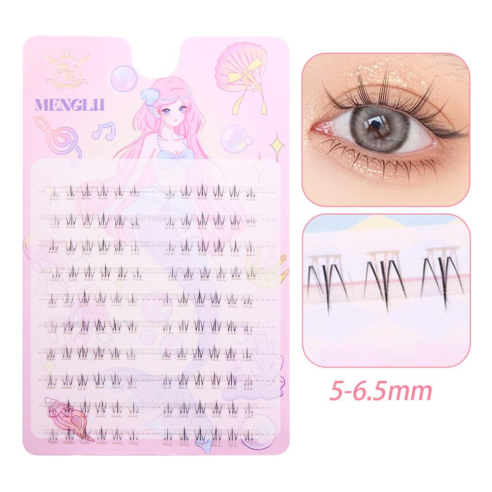 Menglu 4-7mm Brown Under Lashes Little Flame Lower Eyelashes W-41 Natural Short Style Imitation Hand Painting Fake Eye Lashes