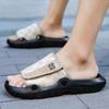 Men's summer one-word slippers foreign trade comfortable flat-bottomed fashion simple beach thick-bottomed outdoor casual slippers