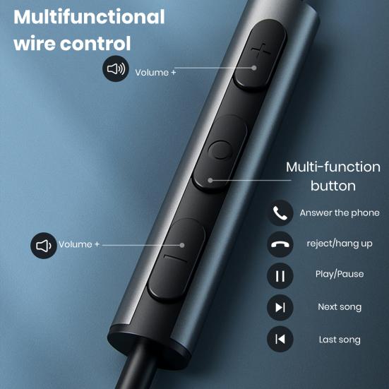 Metal Magnetic Digital Gaming Headset Enhanced Sound Quality Noise-isolating Type-C Wired In-ear Earphones