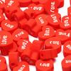 50/100x Beads Love Heart Shape  Spacer Beads for Bracelet Necklace Earring Making DIY Jewelry Crafts Tool