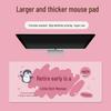 Extra Large Doodle Text Mouse Pad with Lock Edge - Thick, Durable Keyboard Desk Mat