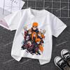 NARUTO Round Neck Tshirts for Boys Girls Anime Cartoon Cute Printed Shortsleeved Top Children Summer Fashion Tshirt Gifts