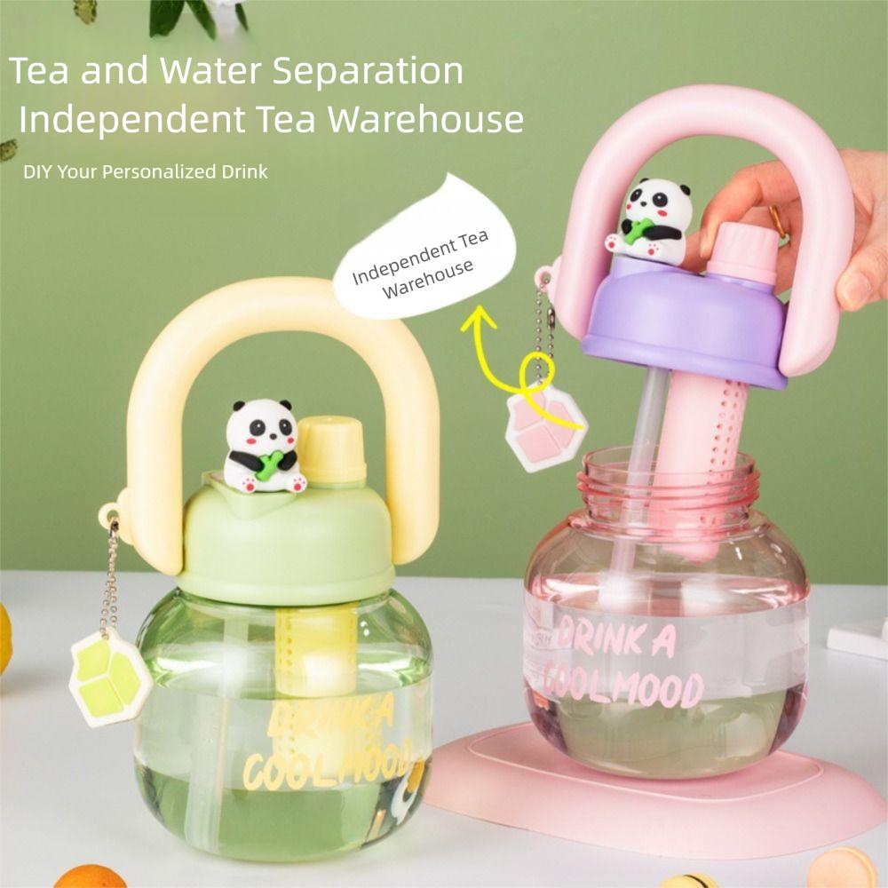 Panda Sippy Cup 800ml Clear Drink Bottle Cute Sports Water Bottle  Outdoor Sports