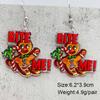 Cross-border Christmas Ornaments: Santa Claus & Gingerbread Man Acrylic Earrings