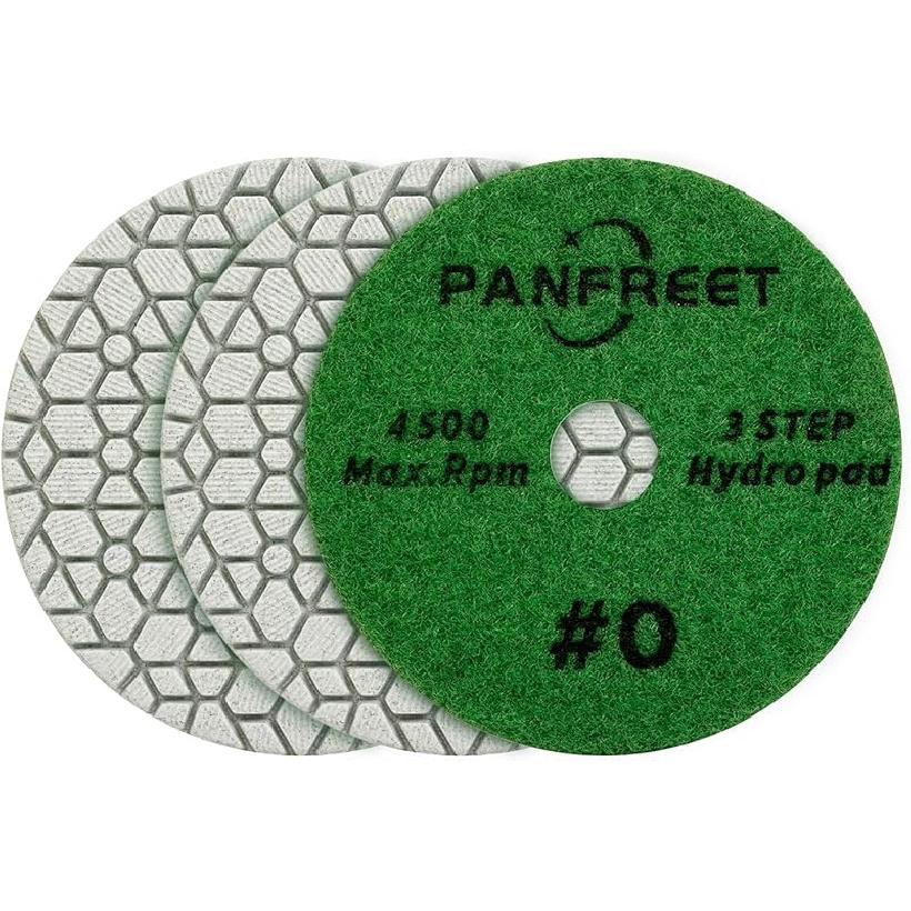 3 Step Diamond Polishing Pads 4-inch Wet for Granite Marble Quartz Concrete