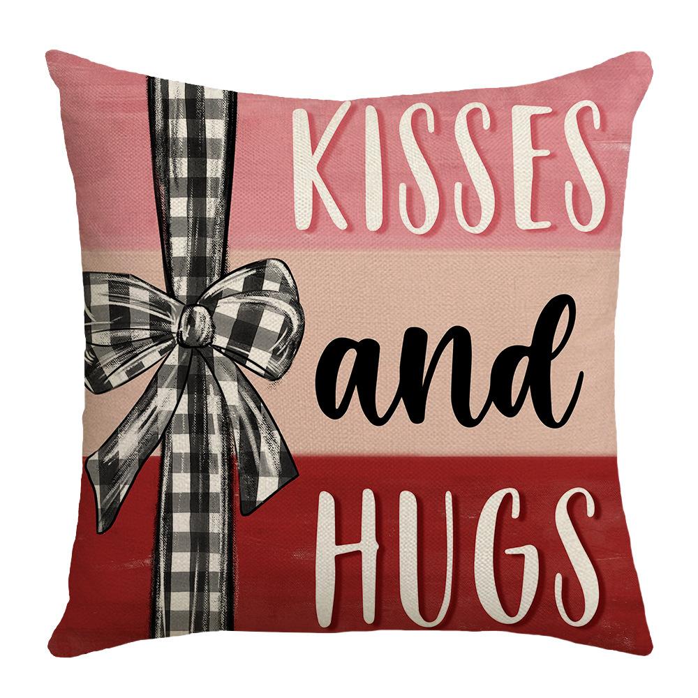 Neuer Valentinstag Kreativ Bedruckter Leinen Kissenbezug Date Party Dekokissen Home Sofa Kissen