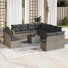 VidaXL Garden Lounge Set with 12 Pcs Cushions, Sofas with Adjustable Feet, Outdoor Furniture Set Patio Terrace, 3251477