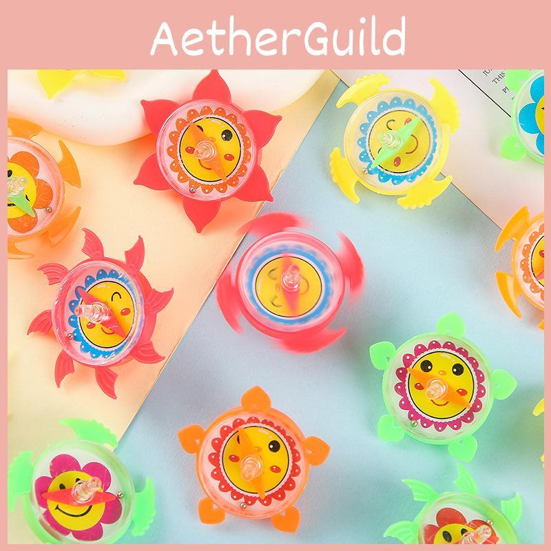 Pattern Compass Flower Mini Plastic Gyro Children Toy For Kid Entertainment