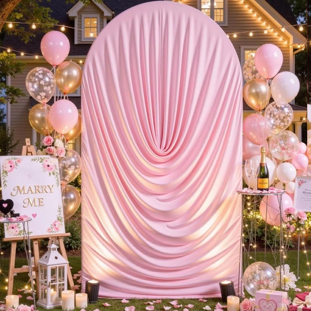 Fabric Arch Backdrop Cover Wrinkle Resistant Party Background Decoration  Baby Shower