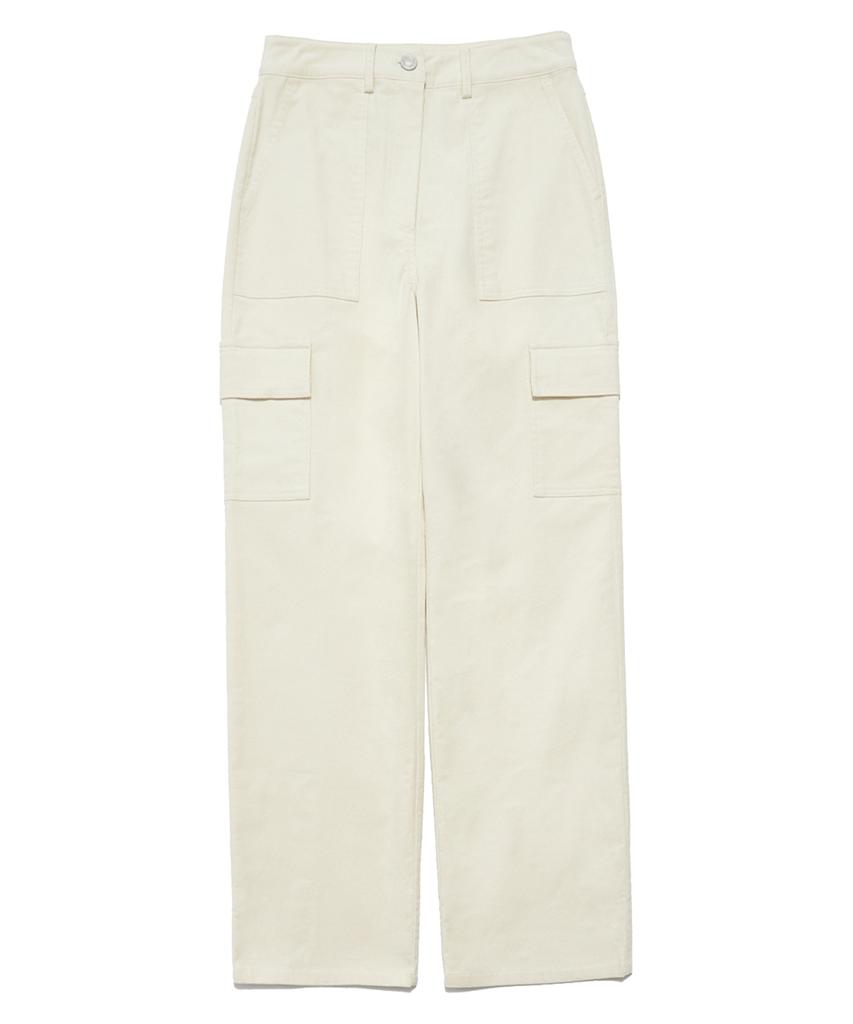 DELICCENT Corduroy Cargo Pants [Ivory]