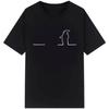 T-shirt à col rond imprimé dessin animé minimaliste créatif à manches courtes pour un look décontracté et tendance Streetwear en coton doux premium