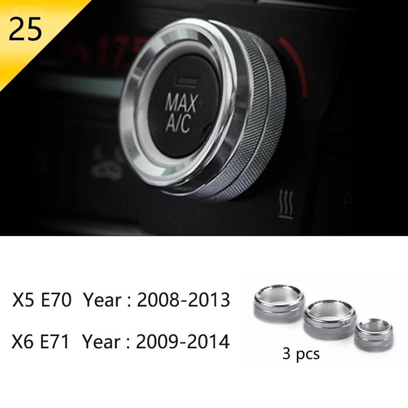 Stal nierdzewna Pokrywa ramki bocznego otworu wentylacyjnego deski rozdzielczej samochodu Naklejka wykończeniowa Do BMW X5 E70 X6 E71 Akcesoria do stylizacji wnętrza