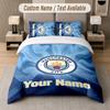 Manchester City Design Bedding Set Custom Text 1 Duvet Cover & 2 Pillow Cases