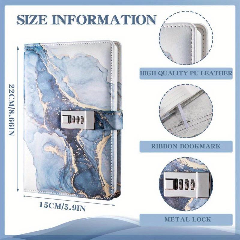 1 шт. Цветная тетрадь формата А5 с кодовым замком, дневник, утолщенная тетрадь с кодовым замком, журнал, студенческий блокнот, канцелярские товары для офиса и школы