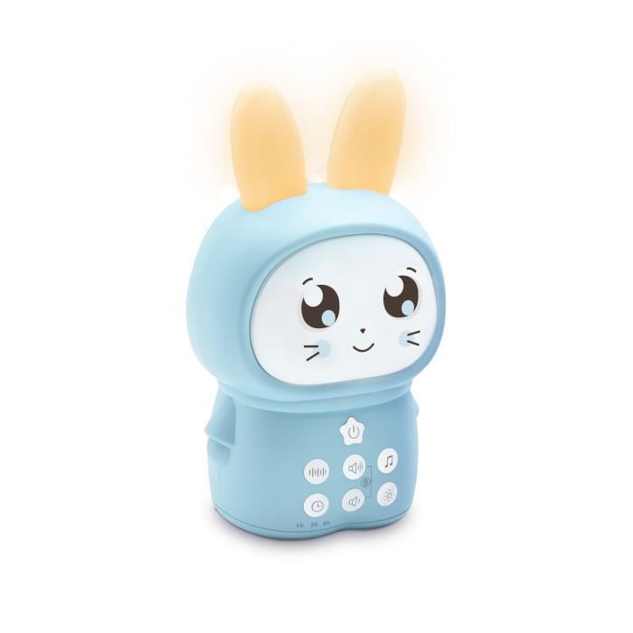 Veilleuse lapin flocon avec bruits blancs - bleu