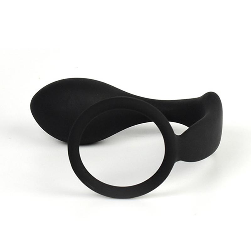 Male Silicone Anal Toy – Anal Plug, Cock Ring & Prostate Massager, Rear Self-Stimulator, Adult Pleasure Product