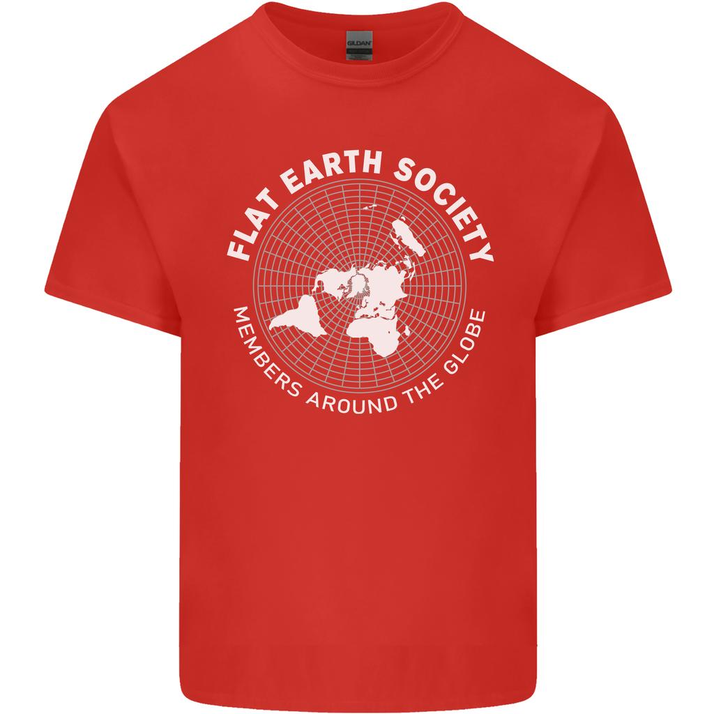 Flat Earth Society Members Around the Globe Unisexs Light Cotton TShirt