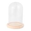 9X15Cm Eternal Flower Glass Dome Transparent Cover For Diy Craft Valentine Gift Wood Base Antislip Glass Flower