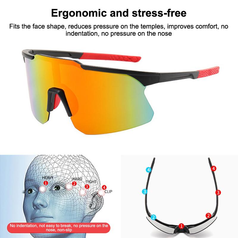 Radsportbrille Outdoor Sport Sonnenbrille UV400 Schutz Fahrrad Sonnenbrillen für Männer Frauen Rennrad Anti-Ultraviolett Fahren