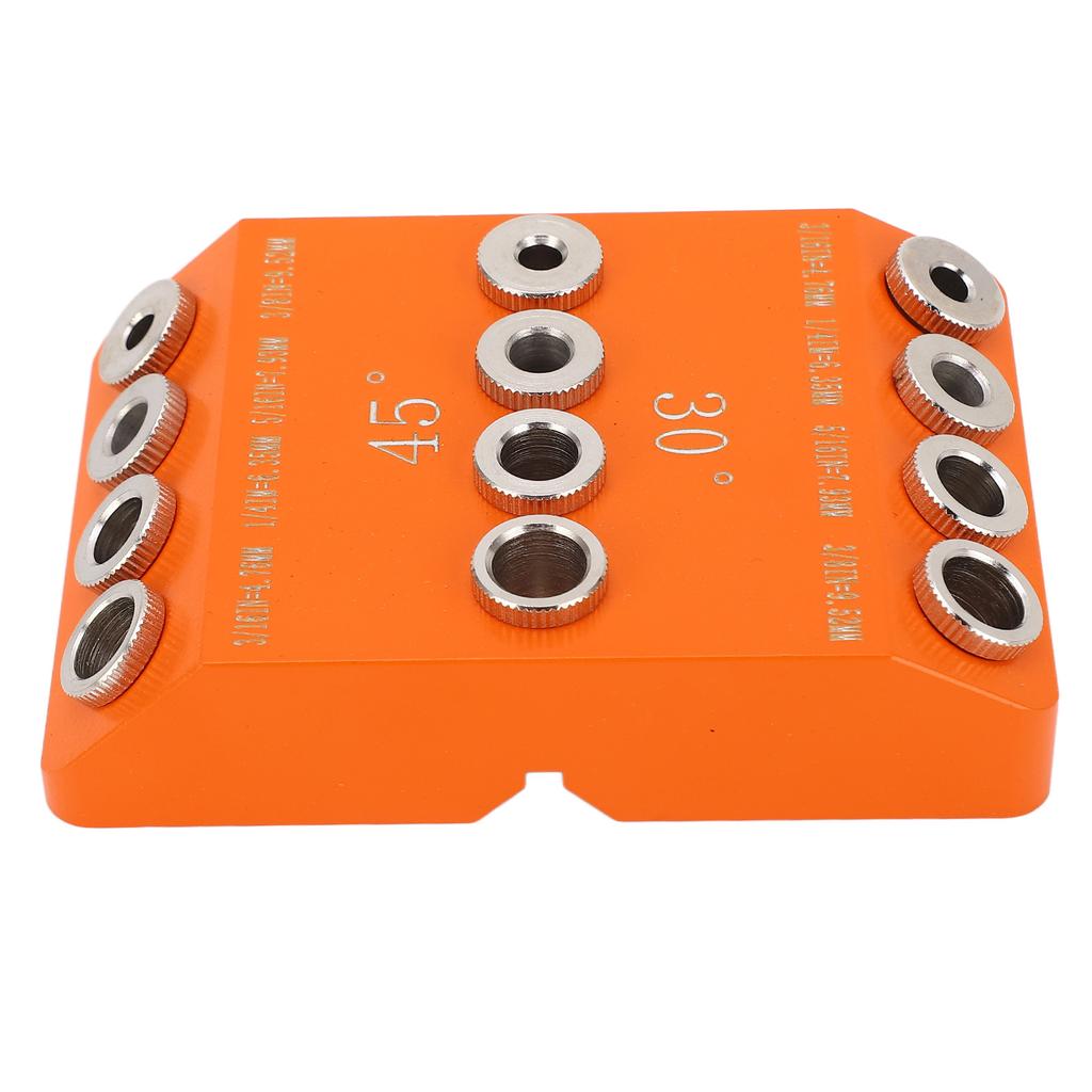 Angled Drill Guide Jig Aluminum Alloy 30 45 90 Degree Angle Drill Jig for Woodworking Railing