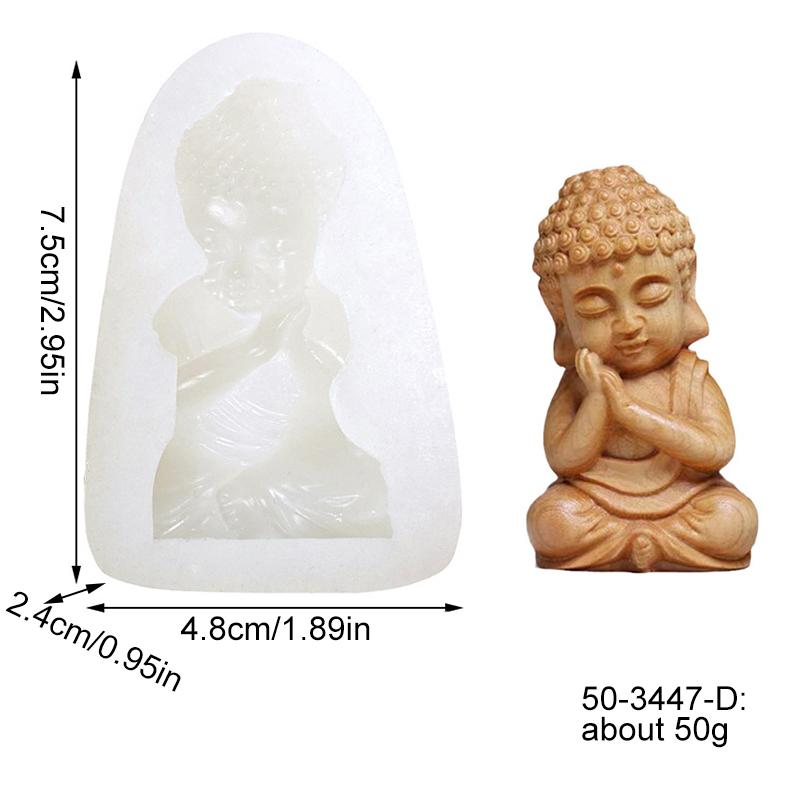 Buddha Silicone Candle Mold 3D Aromatherapy Handmade Soap Wax Clay Gypsum Candles Ornament Craft Making Mold