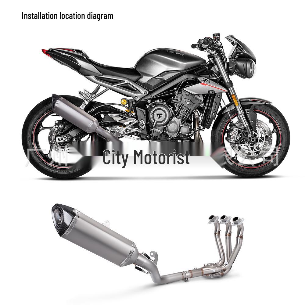 Triumph 765 Titanium Alloy Exhaust System Set (2017-2024) - Non-Destructive Install
