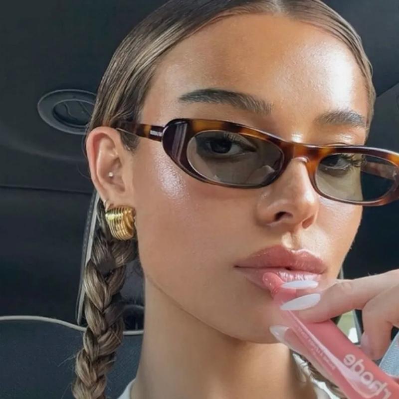 4pcs New y2k Small Frame Irregular Oval Sunglasses Women Luxury Brand Designer Vintage Sunglasses Popular Punk Hip Hop Shades
