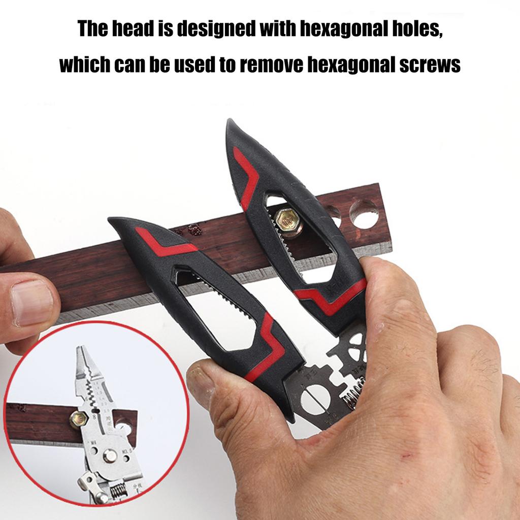 Professional 6Inch MultiFunctional Wire Stripper Crimper Cable Cutter Tool For Electrical Work And Cable Stripping
