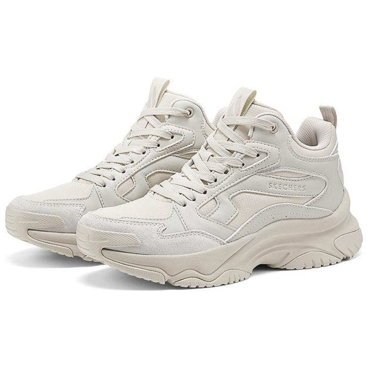 Skechers Air-Cooled Memory Foam Comfortable Mid-Top Casual Shoes Women Sneakers Beige 177598-NAT