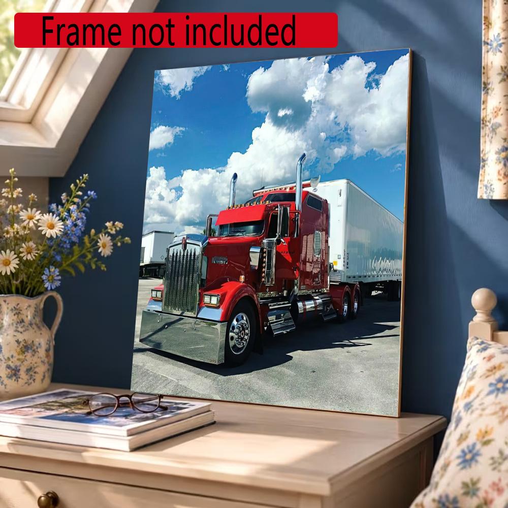 Kenworth Diamond Painting Round Diamond Mosaic Rhinestones Diamond Embroidery Craft Kit Wall Decor Without Frame