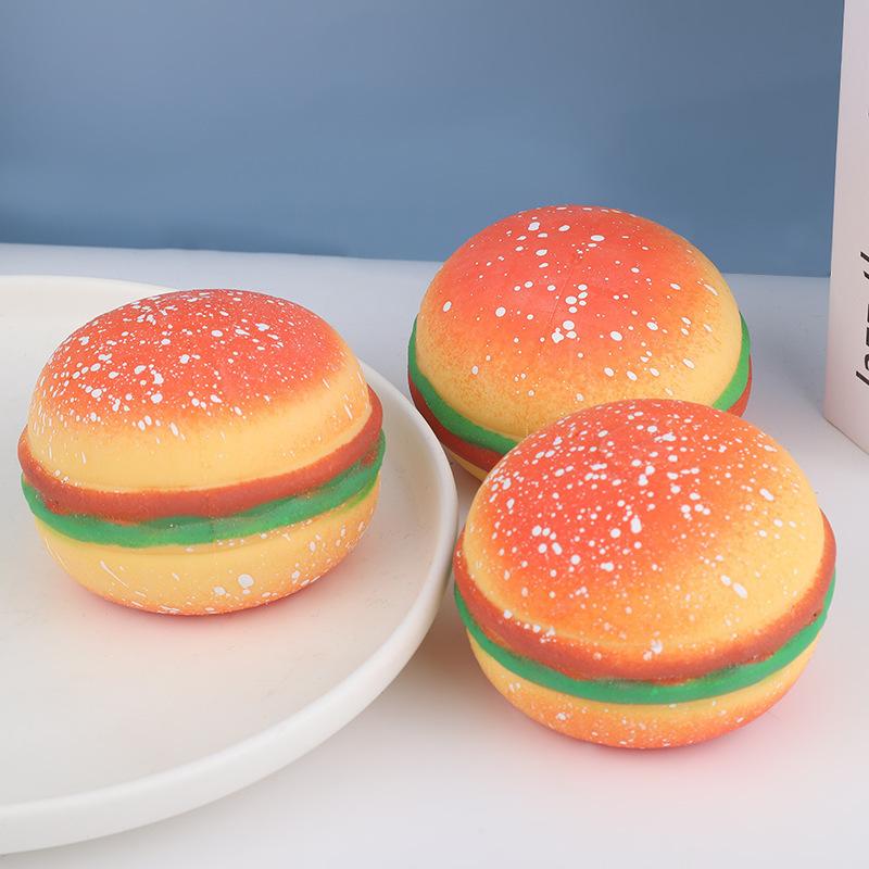 Stress Relief Toy Squishy Hamburger Stress Ball Sensory Toy Stress & Anxiety Relief Toys Pinch Decompression Toy