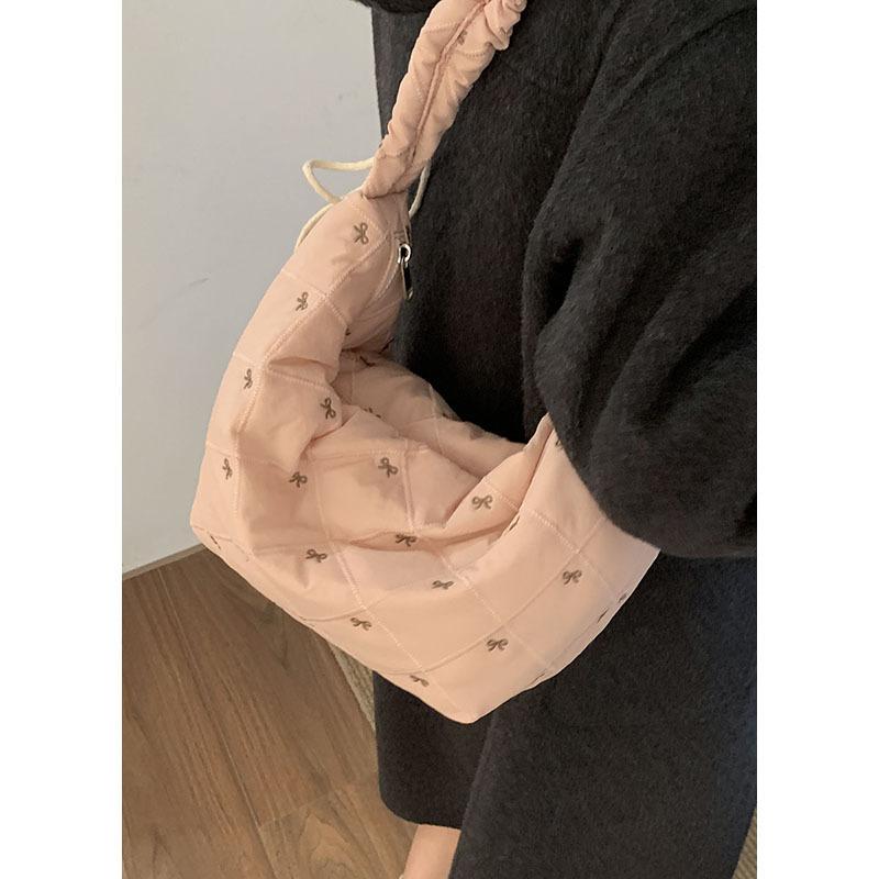 Personalized winter down bag women's bag new nylon dumpling bag versatile messenger bag shoulder armpit bag