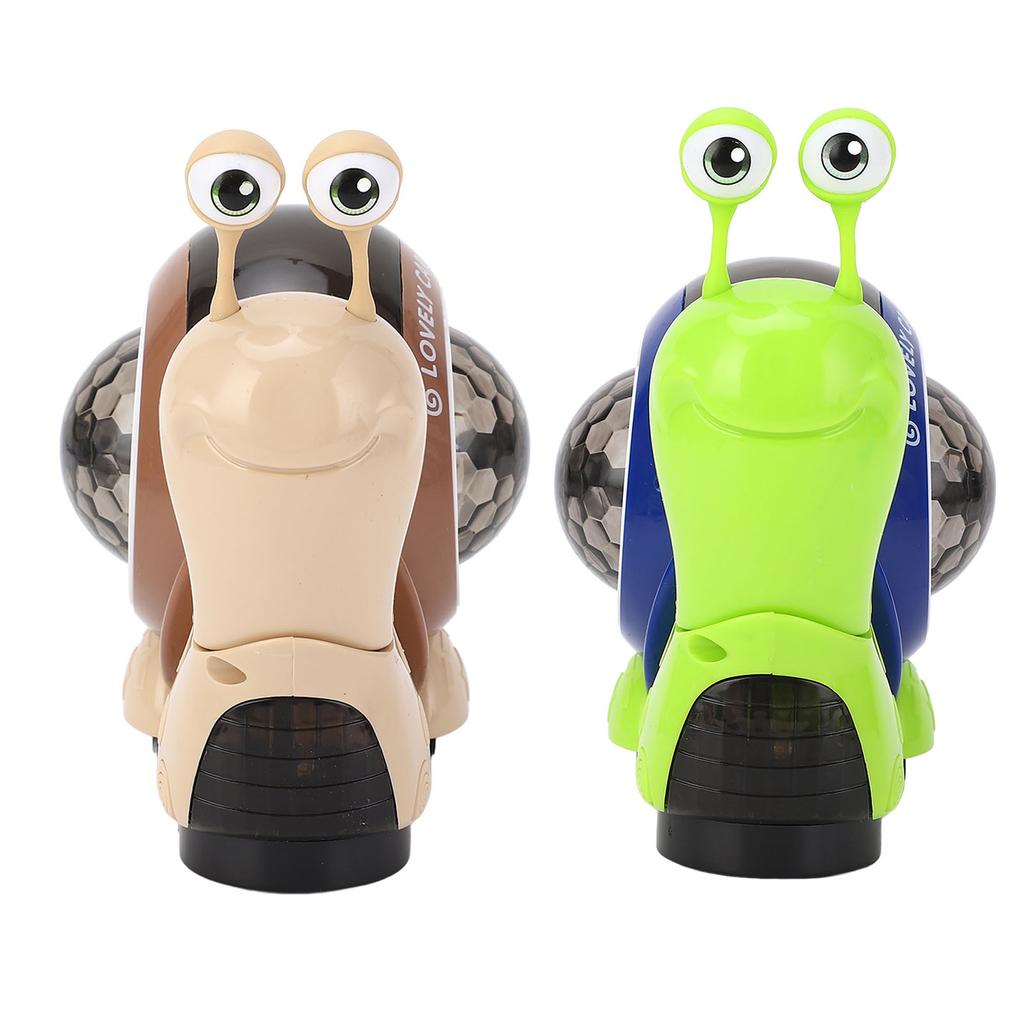 Electric Snail Toy Snail Baby Toy Interactive Crawling Toy with Music and Dazzling Lights for Childr